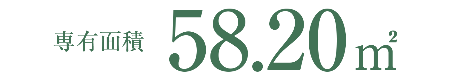 専有面積58.20㎡